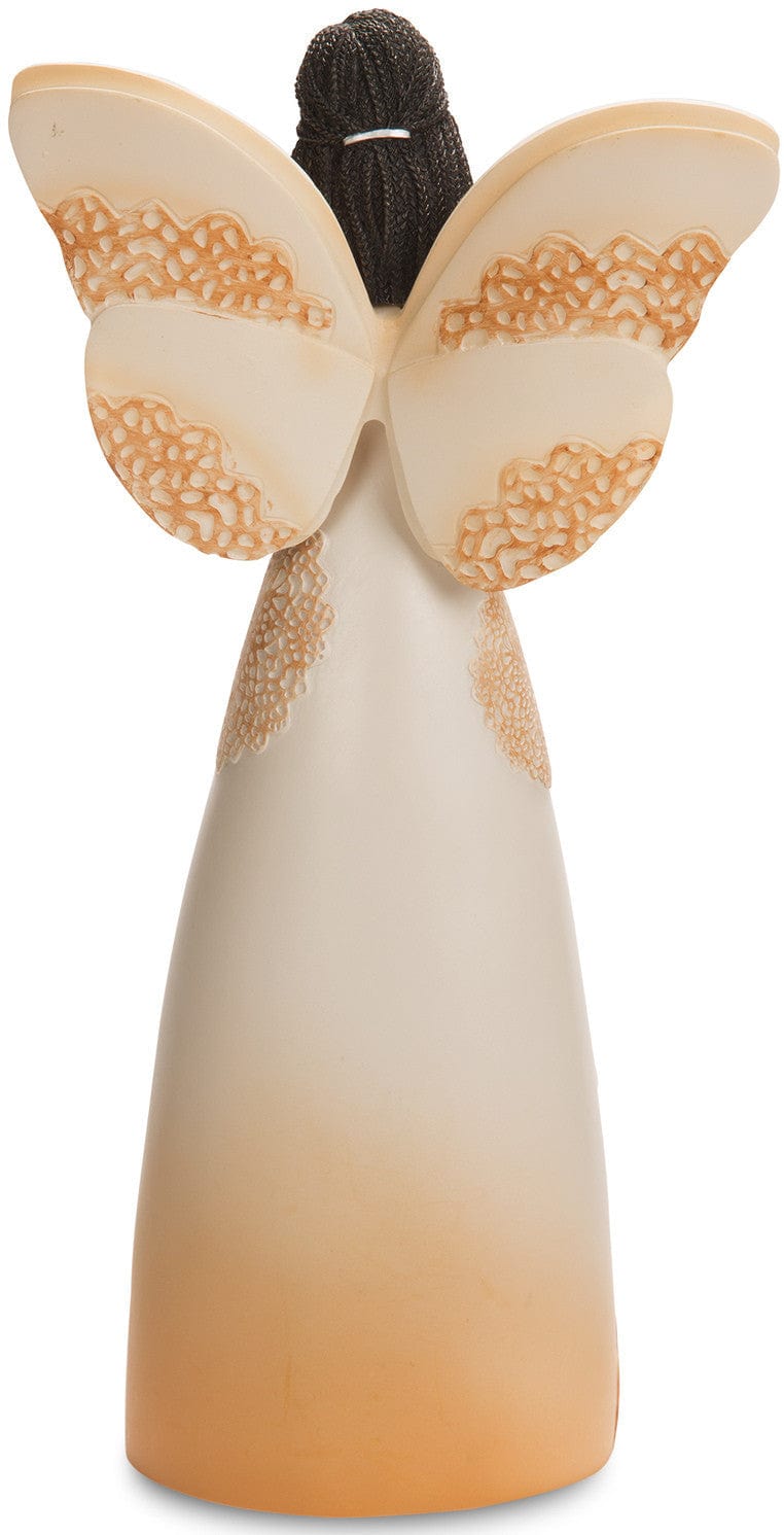 African American Mother Angel Figurine with Flowers (Light Your Way Collection)