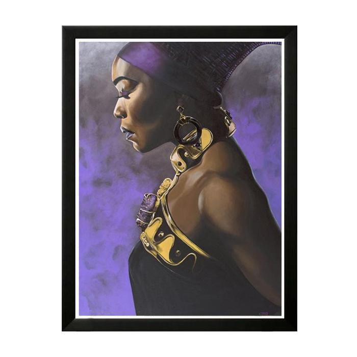 All Hail the Queen (Queen Ramonda aka Queen Mother) by Cecil "CREED" Reed Jr. (Black Frame)