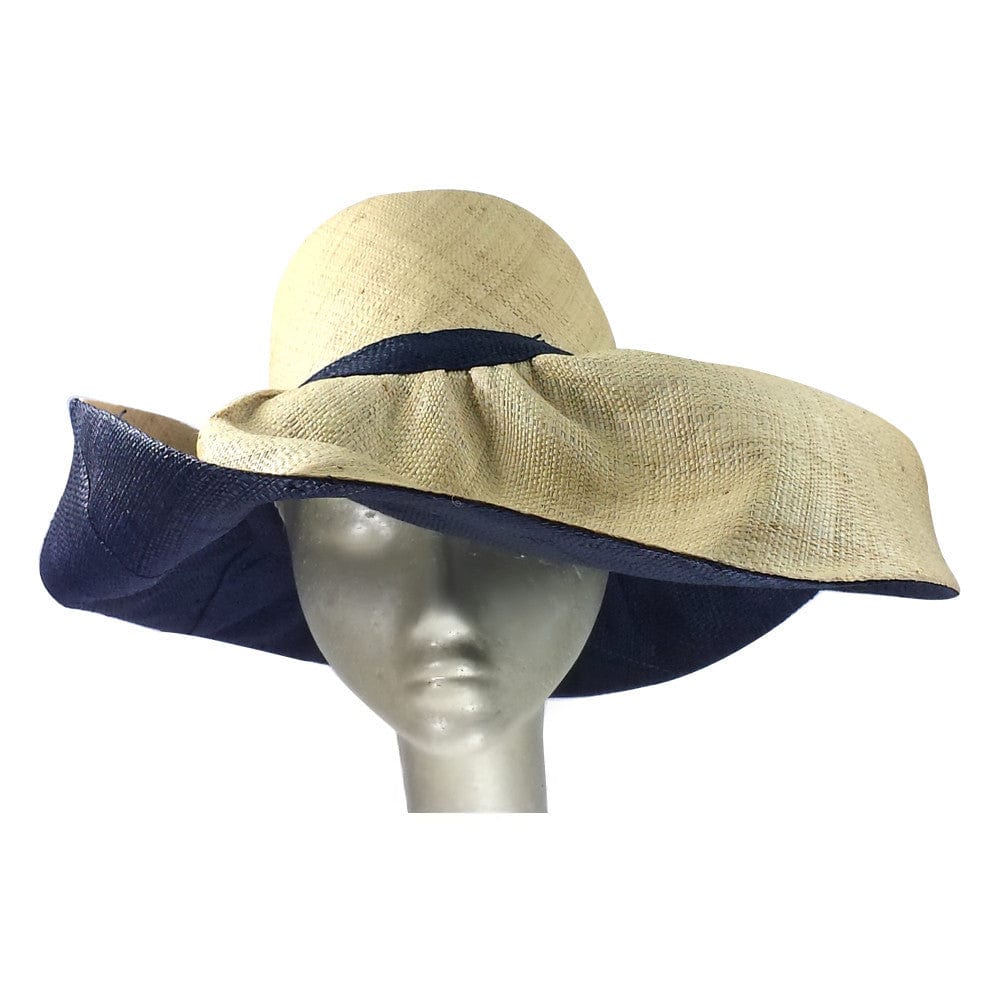 Ayotunde: Hand Made Big Brim Madagascar Raffia Hat