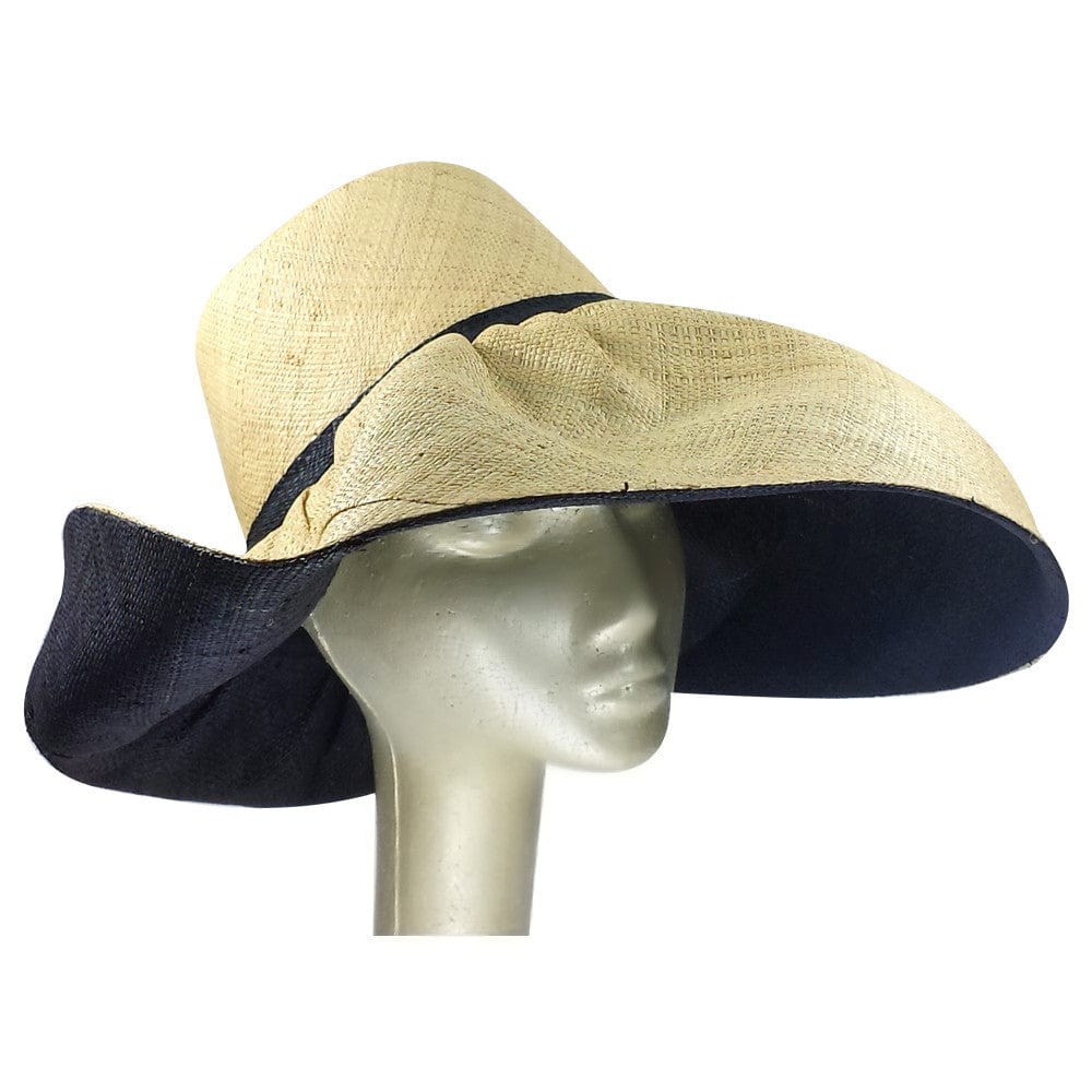 Ayotunde: Hand Made Big Brim Madagascar Raffia Church Hat
