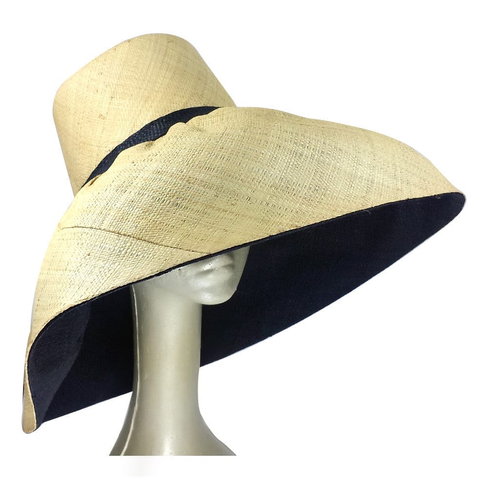 Ayotunde: Hand Made Big Brim Madagascar Raffia Kentucky Derby Hat