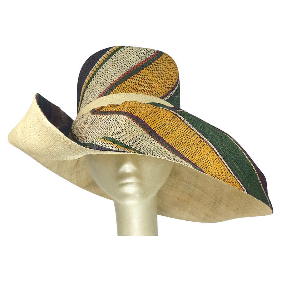 Boipelo: Hand Made Big Brim Madagascar Raffia Church Hat