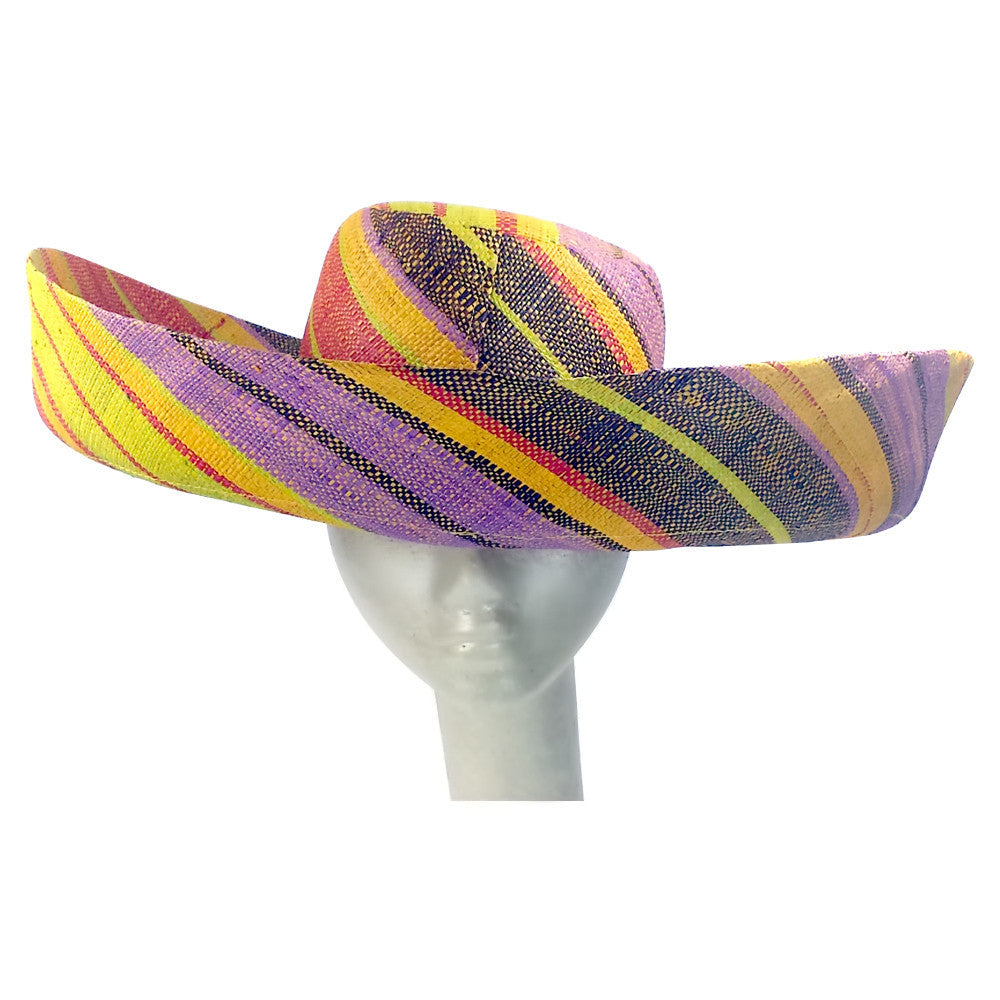 Chikelu: Hand Made Madagascar Big Brim Raffia Kentucky Derby Hat