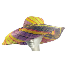 Chikelu: Hand Made Madagascar Big Brim Raffia Church Hat