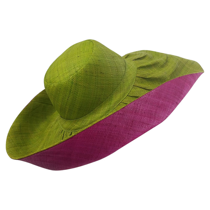 Lerato: Alpha Kappa Alpha Inspired Big Brim Madagascar Raffia Hat
