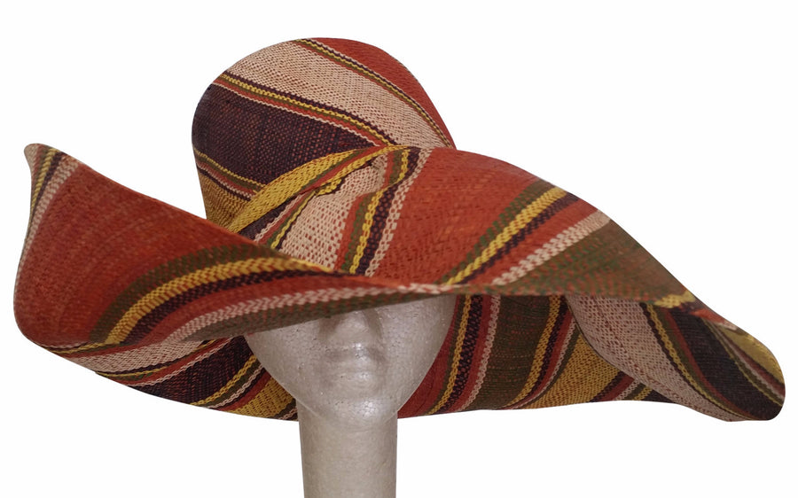 Folami: Hand Woven Madagascar Big Brim Raffia Sun Hat