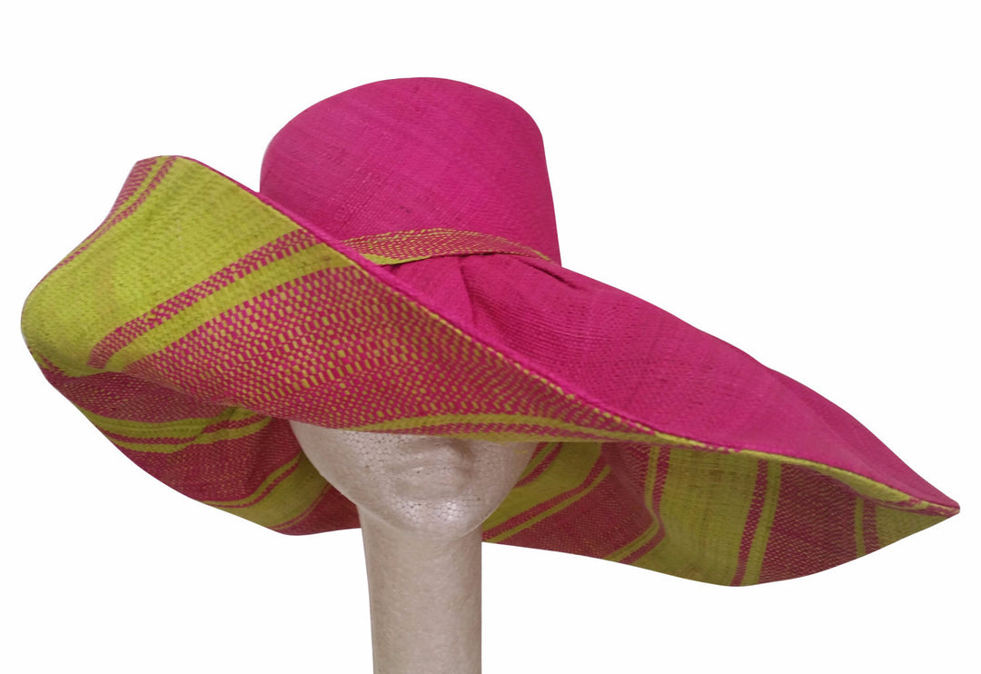 Kenya: Alpha Kappa Alpha Inspired Big Brim Madagascar Raffia Hat