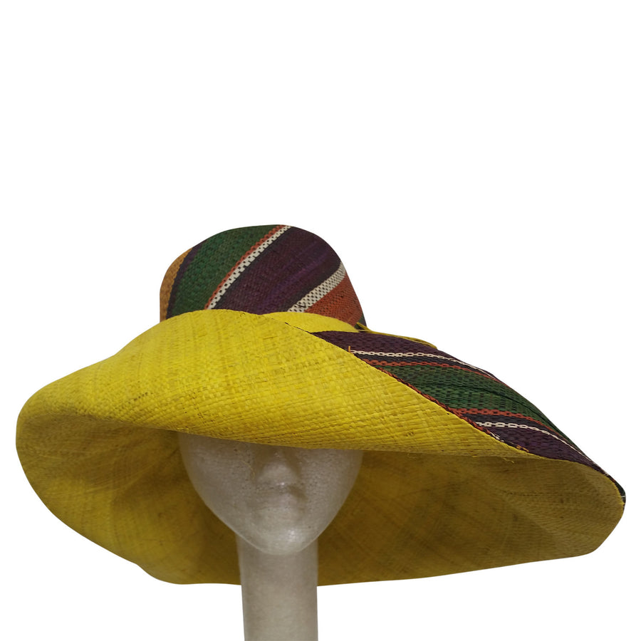 Monifa: Raffia Hat-Hats-The Raffia Boutique-57cm-Raffia-The Black Art Depot