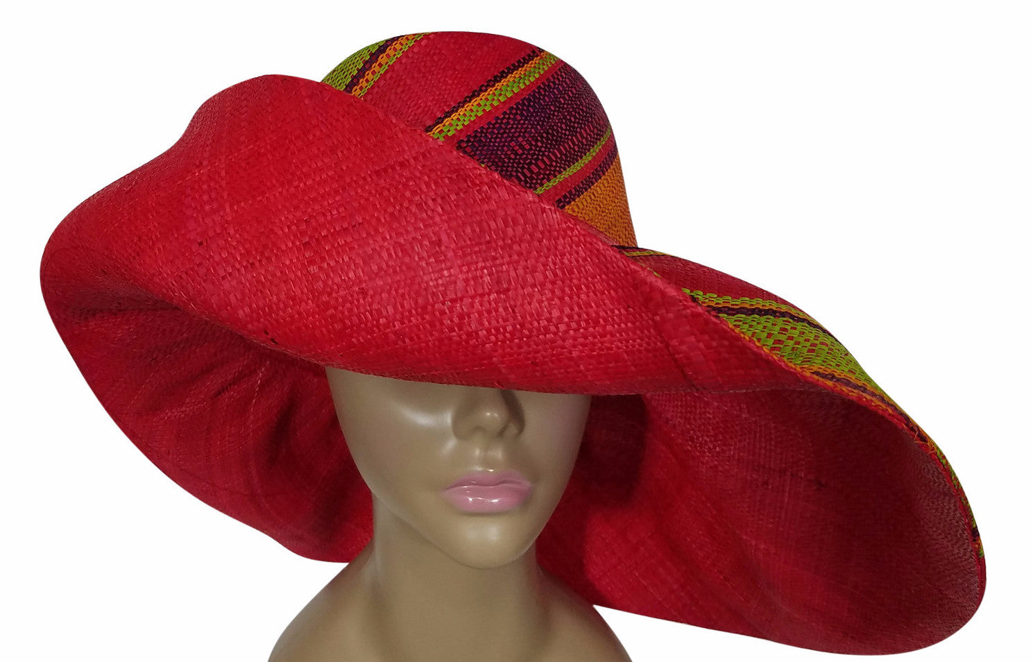 1 of 3: Uchenna: Authentic African Hand Made Madagsacar Raffia Big Brim Sun Hat