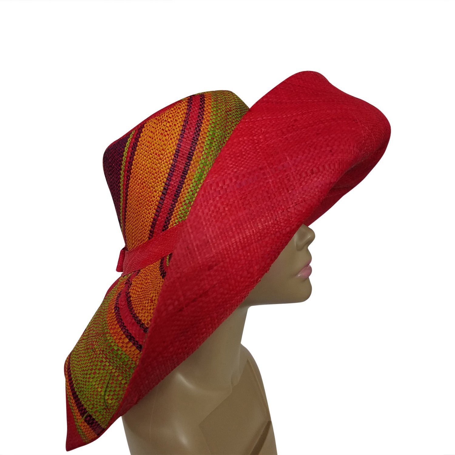 3 of 3: Uchenna: Authentic African Hand Made Madagsacar Raffia Big Brim Sun Hat