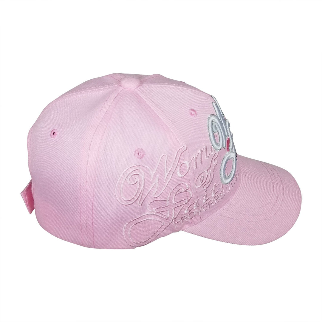 Woman of Faith: I Love Jesus Adjustable Women's Baseball Cap (Pink)