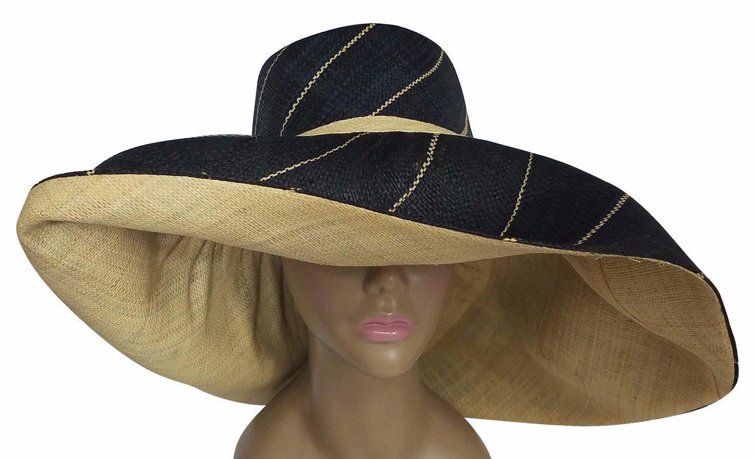 1 of 3: Oni: Raffia Hat-Hats-The Raffia Boutique-59cm-Raffia-The Black Art Depot