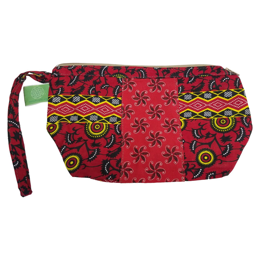 Mbabane: Authentic African Wax Print Fabric Cosmetic/Make-up Bag/Wristlet