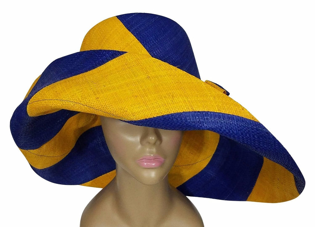 Sigma Gamma Rho Inspired Hand Made Multicolored Big Brim Raffia Sun Hat