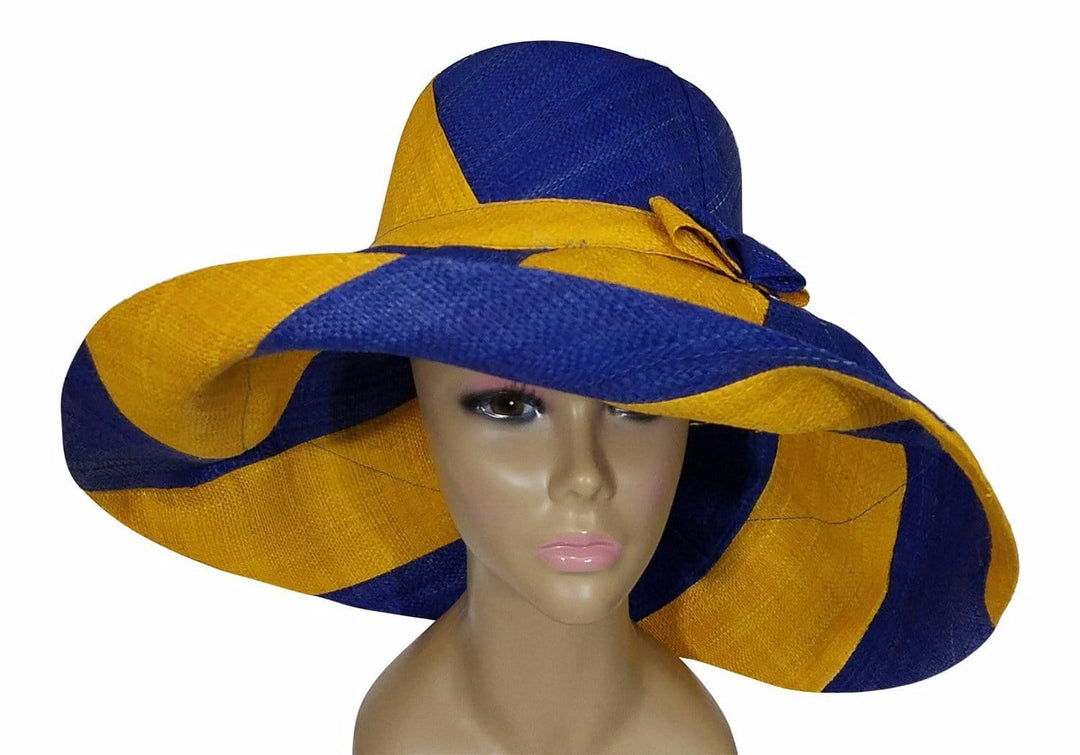 Sigma Gamma Rho Inspired Hand Made Multicolored Big Brim Raffia Sun Hat