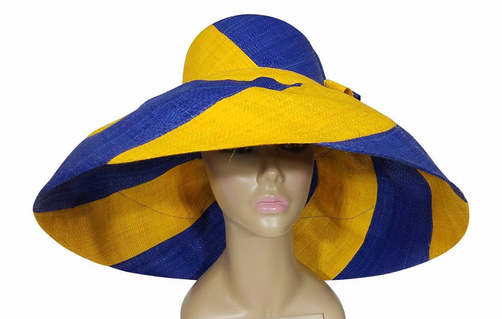 Sigma Gamma Rho Inspired Hand Made Multicolored Big Brim Raffia Sun Hat