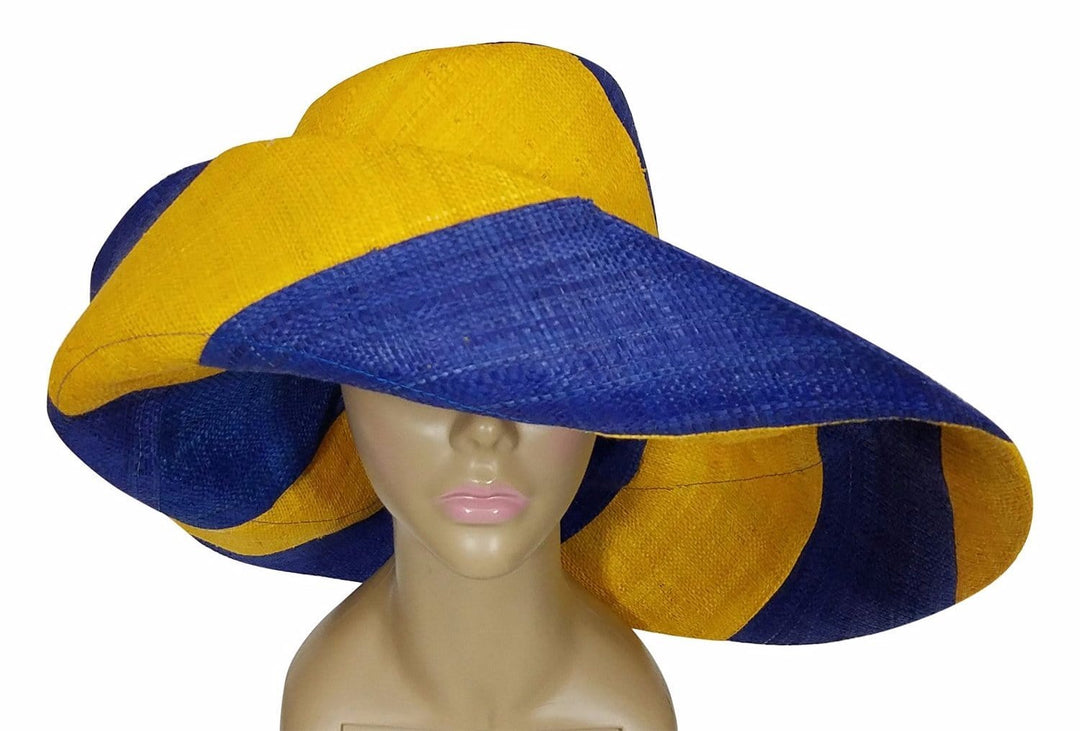 Sigma Gamma Rho Inspired Hand Made Multicolored Big Brim Raffia Sun Hat