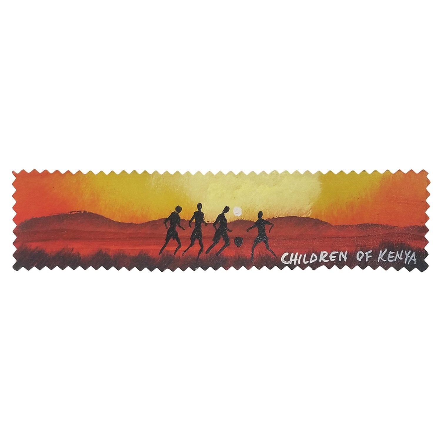 Wildebeests at Sunset: Authentic African Hand Painted Leather Bookmark ...