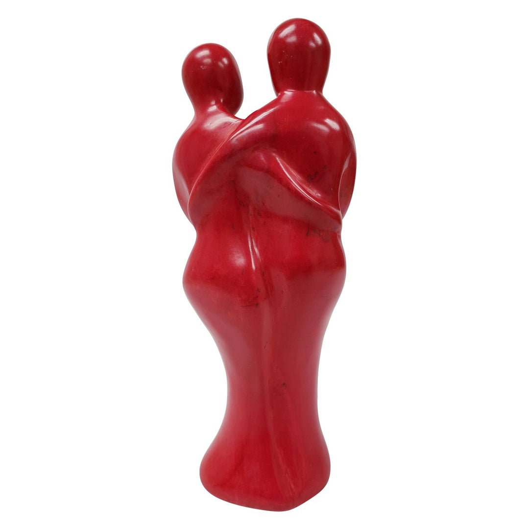 Growing Family: Authentic Handmade African Soapstone Sculpture (Red)