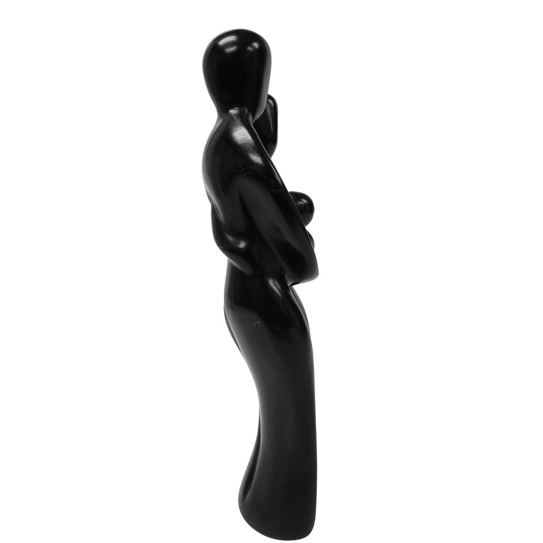 Growing Family: Authentic Handmade African Soapstone Sculpture (Black)