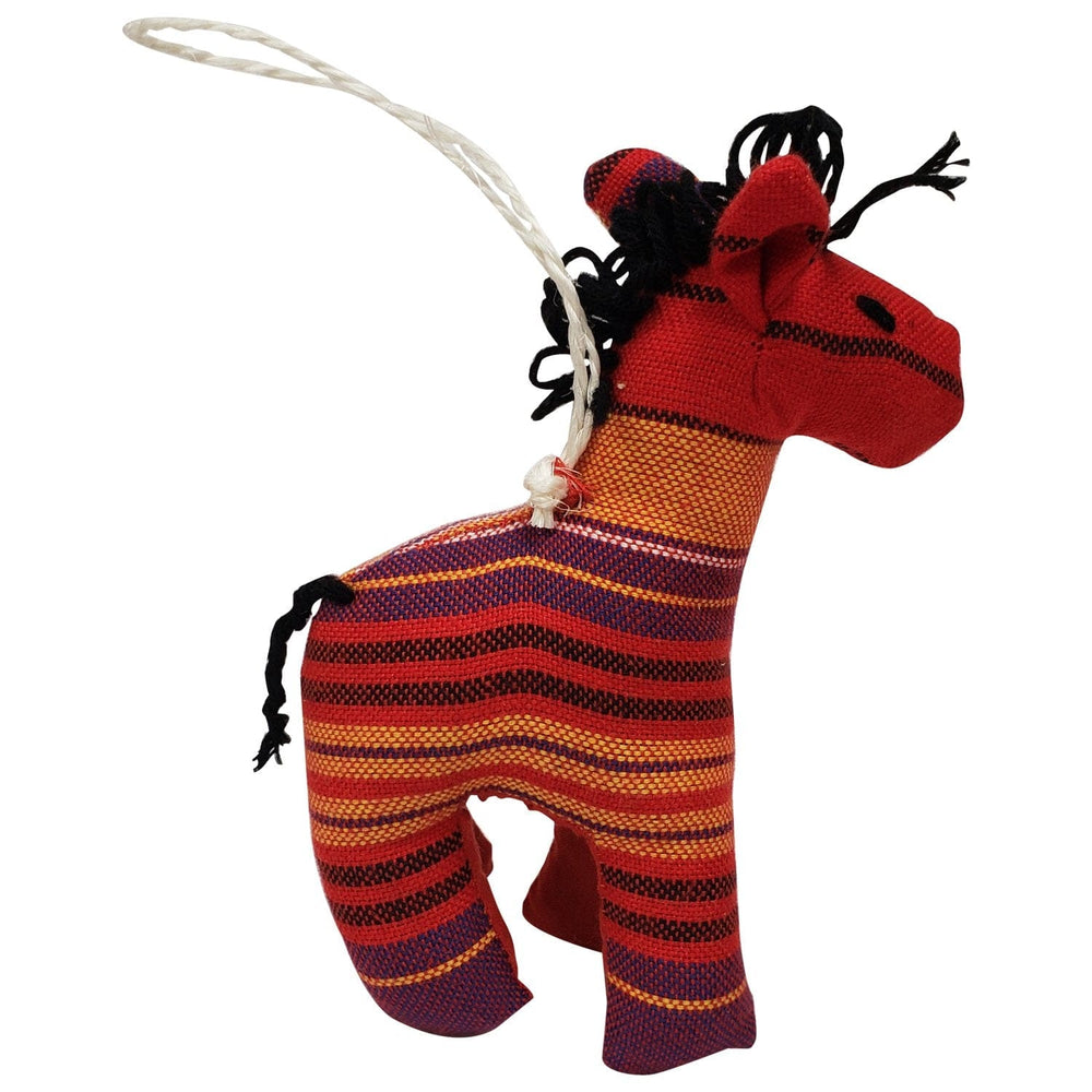 Zebra: Authentic African Hand Made Kikoi Stuffed Animal Christmas Ornament