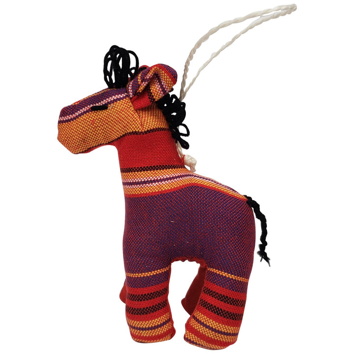 Zebra: Authentic African Hand Made Kikoi Stuffed Animal Christmas Ornament