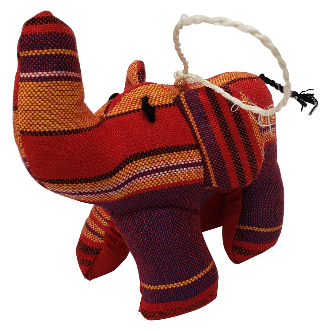 Authentic Hand Made African Kikoi Fabric Elephant Oranment