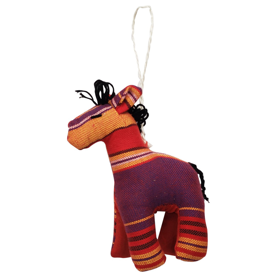 Zebra: Authentic African Hand Made Kikoi Stuffed Animal Christmas Ornament