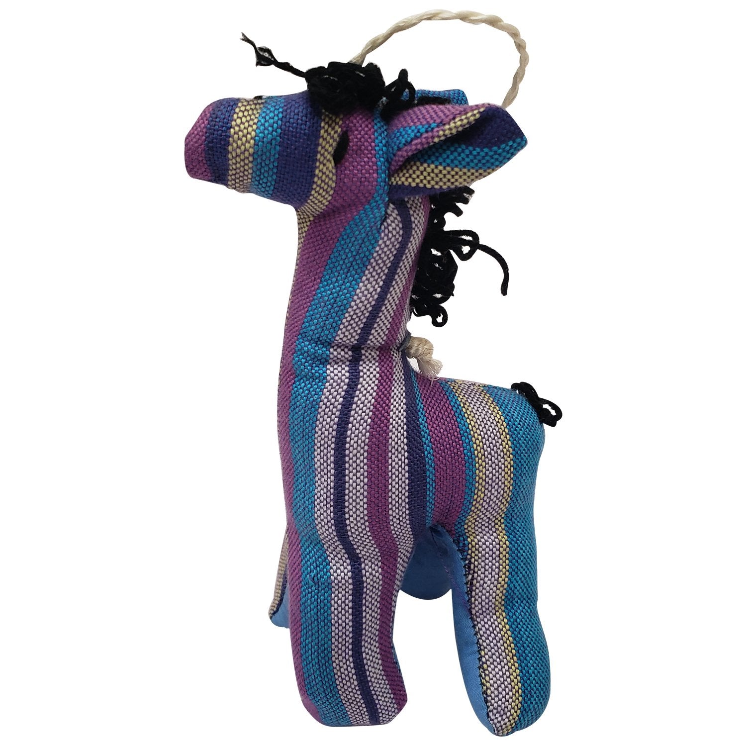 2 of 3: Authentic African Hand Made Kenyan Kikoi Fabric Giraffe Christmas Ornament