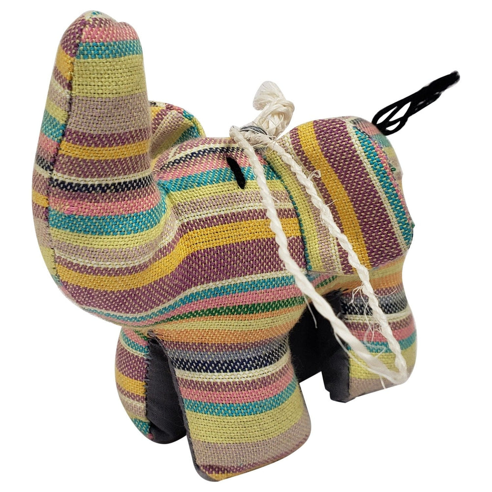 Authentic Hand Made African Kikoi Fabric Elephant Christmas Ornament