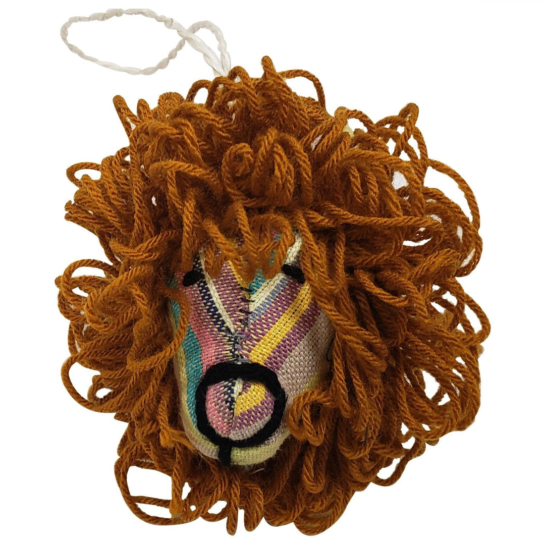 Lion: Authentic African Hand Made Kikoi Stuffed Animal Christmas Ornament