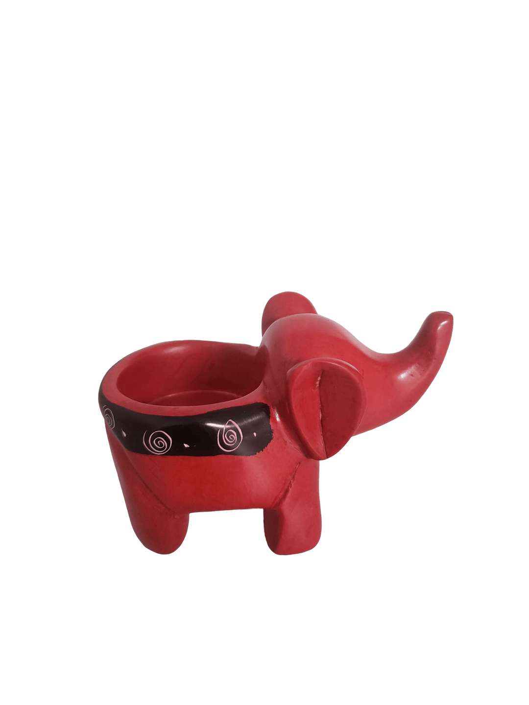 Authentic African Elephant Soapstone Tea Light Candleholder (Kenya)