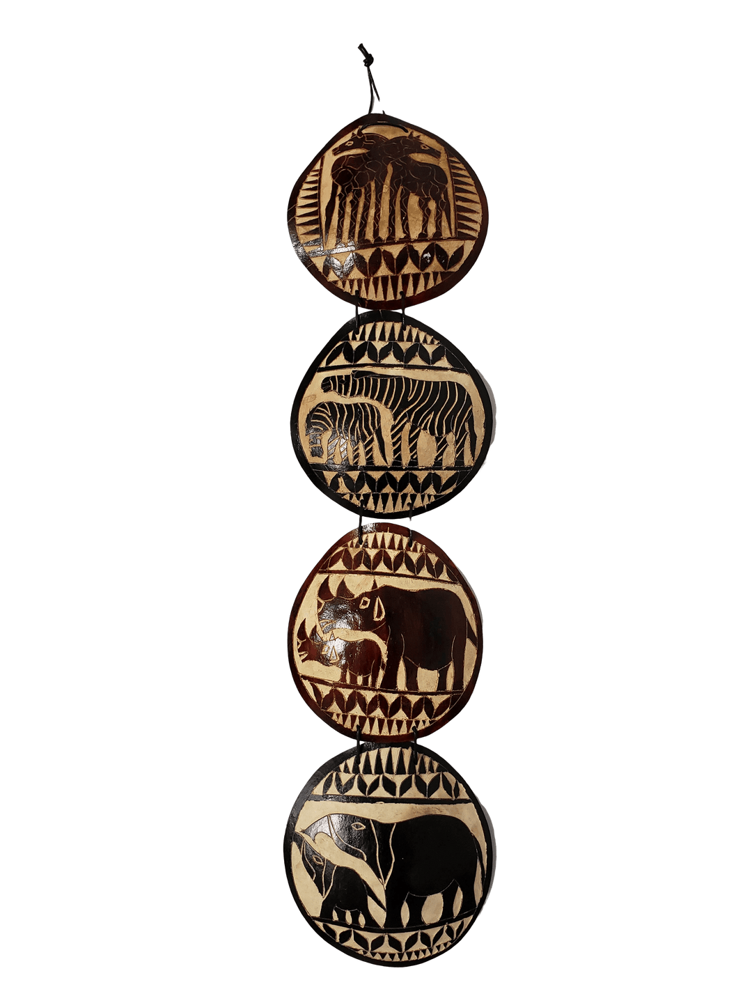 Authentic African Serengeti Gourd Slice Wall Hanging by Boutique Africa