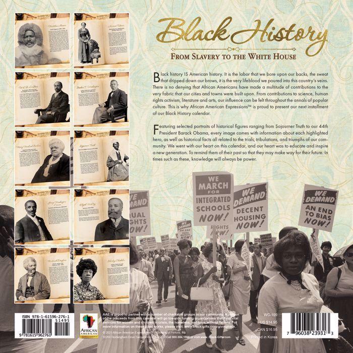 Black History (From Slavery to the White House): 2021 Wall Calendar