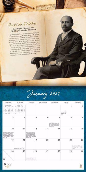 Black History (From Slavery to the White House): 2021 Wall Calendar