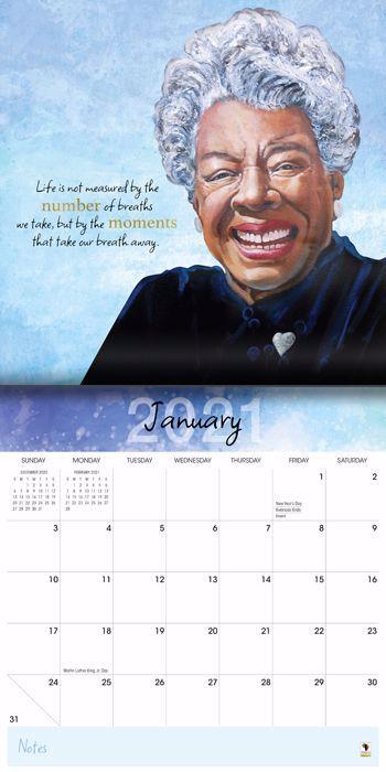 Maya Angelou: 2021 Black History Calendar by Keith Conner (Interior)
