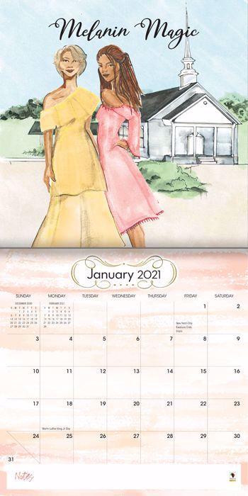 Phenomenal Women: 2021 Black Art Calendar by Sarah Myles (Interior)