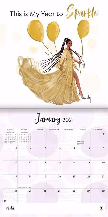 Sister Friends: 2021 African American Calendar by Nicholle Kobi (Interior)