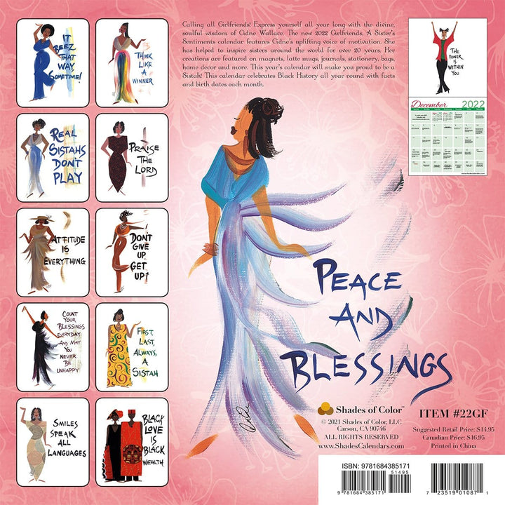 Believe You Can by Cidne Wallace: 2022 African American Calendar (Black)