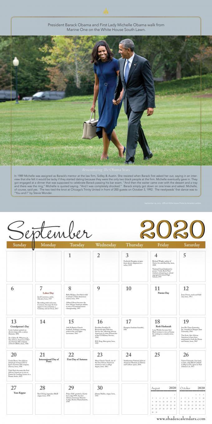 The Obama Years: 2020 African American History Calendar (Interior)