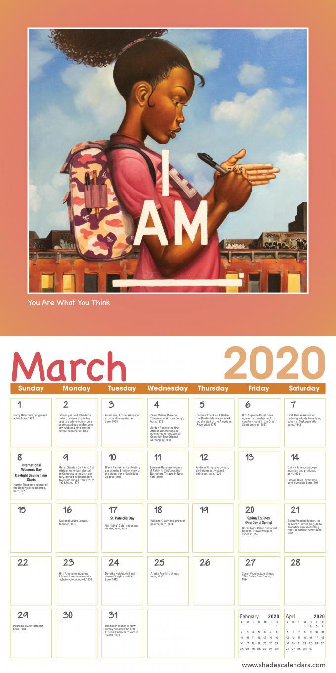 Shades of Color Kids 2020 Calendar by Frank Morrison (Interior)
