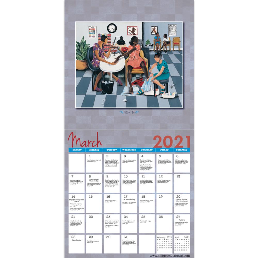The Art of Annie Lee: 2021 African American Wall Calendar (Interior)