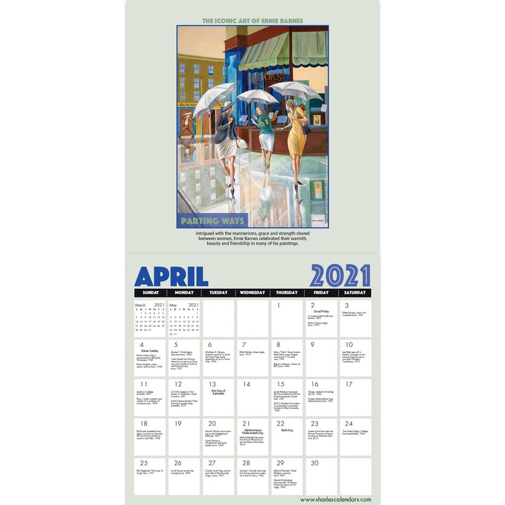 The Art of Ernie Barnes: 2021 African American Calendar (Interior)