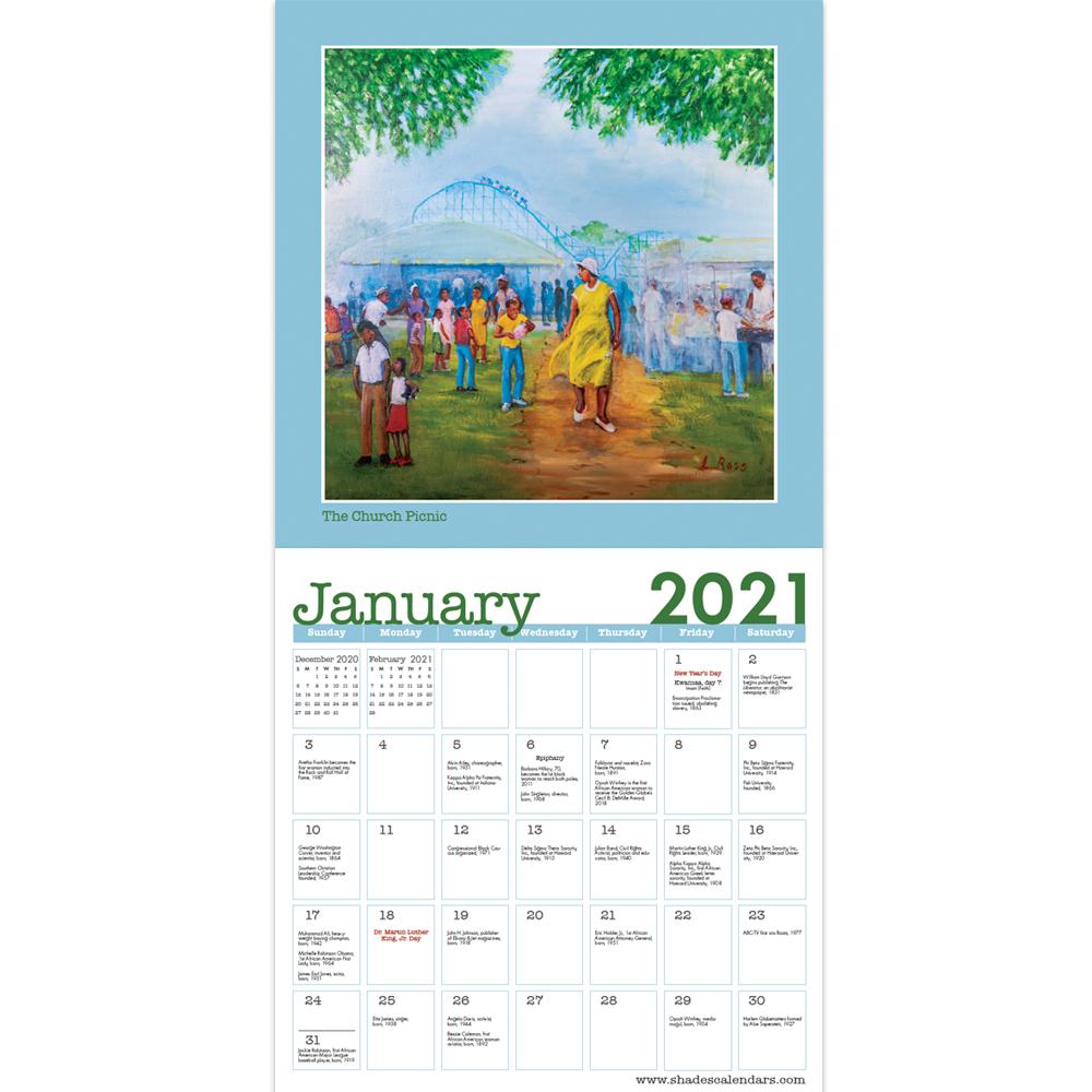 Family Traditions: Lavarne Ross 2021 Black Art Calendar (Interior)