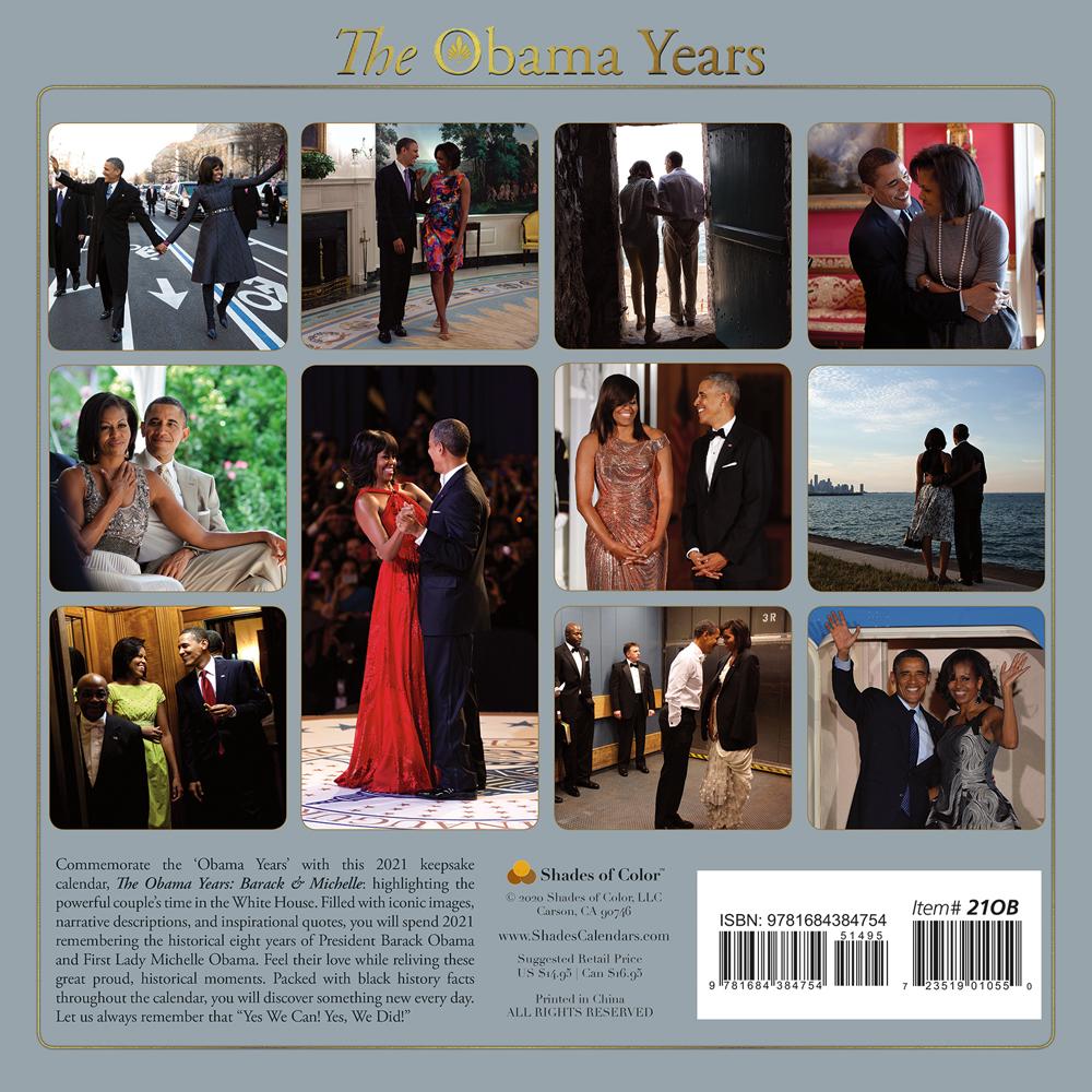 Barack & Michelle Obama - The Obama Years: 2021 Black History Calendar