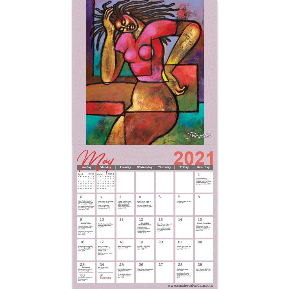 Color My Soul: Larry "Poncho" Brown 2021 Black Art Calendar (Interior)