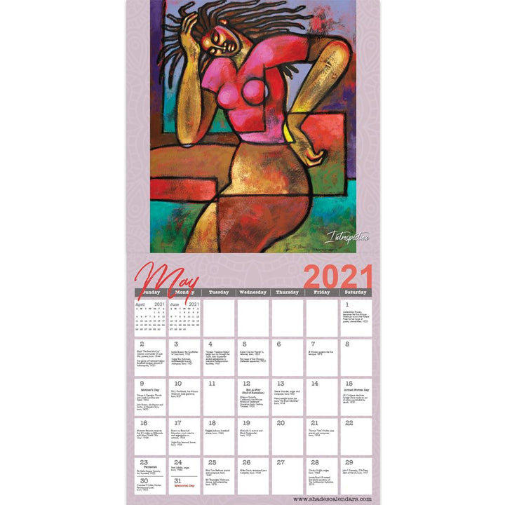 Color My Soul: Larry "Poncho" Brown 2021 Black Art Calendar (Interior)