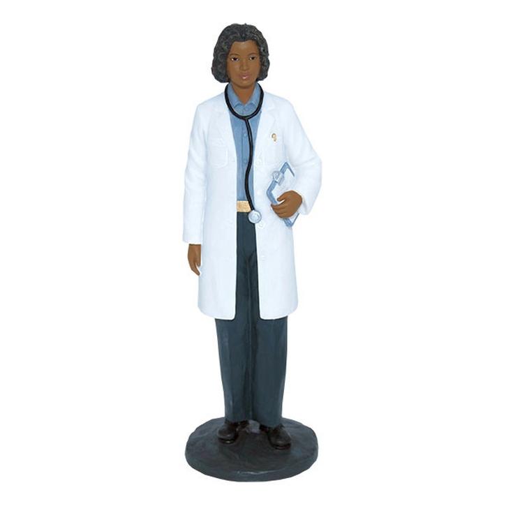 Female Doctor-Figurine-Positive Image Gifts-8.5 inches-Resin-The Black Art Depot