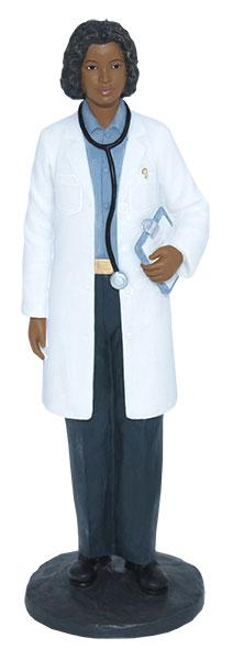 2 of 2: Female Doctor-Figurine-Positive Image Gifts-8.5 inches-Resin-The Black Art Depot