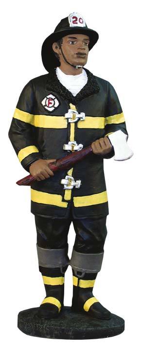 African American Firefighter Figurine by Positive Image Gifts